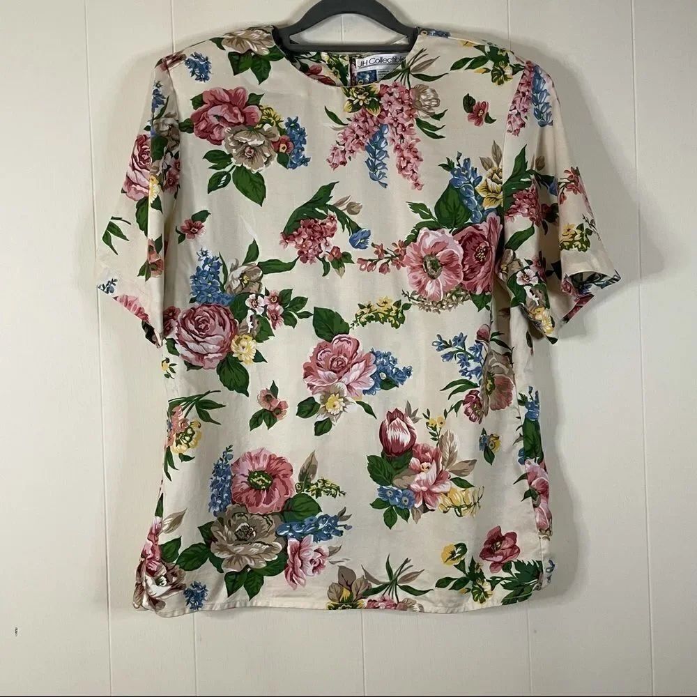 Vintage JH Collectibles Cottagecore Floral Top